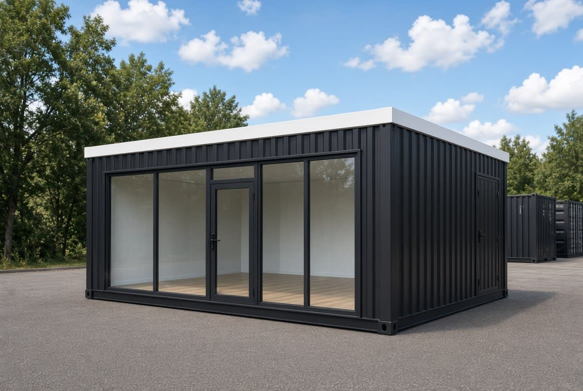 BBC Best Box Glas-Bürocontainer Nero